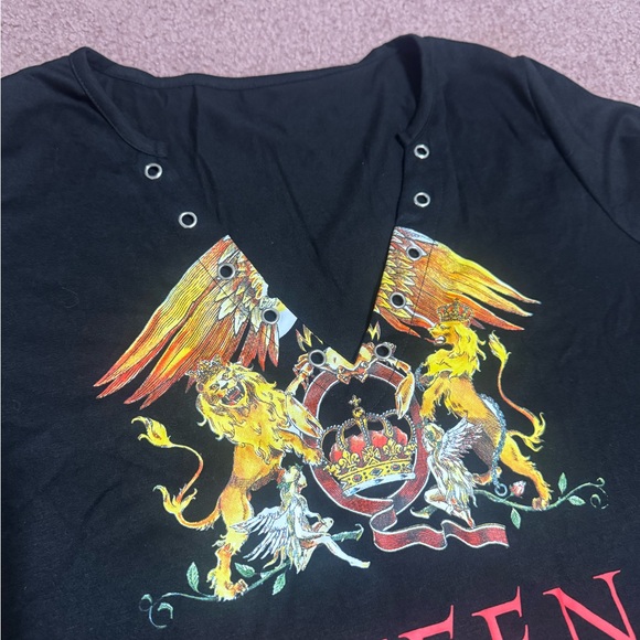 New large queen black vintage music band concert tee shirt - Picture 2 of 2